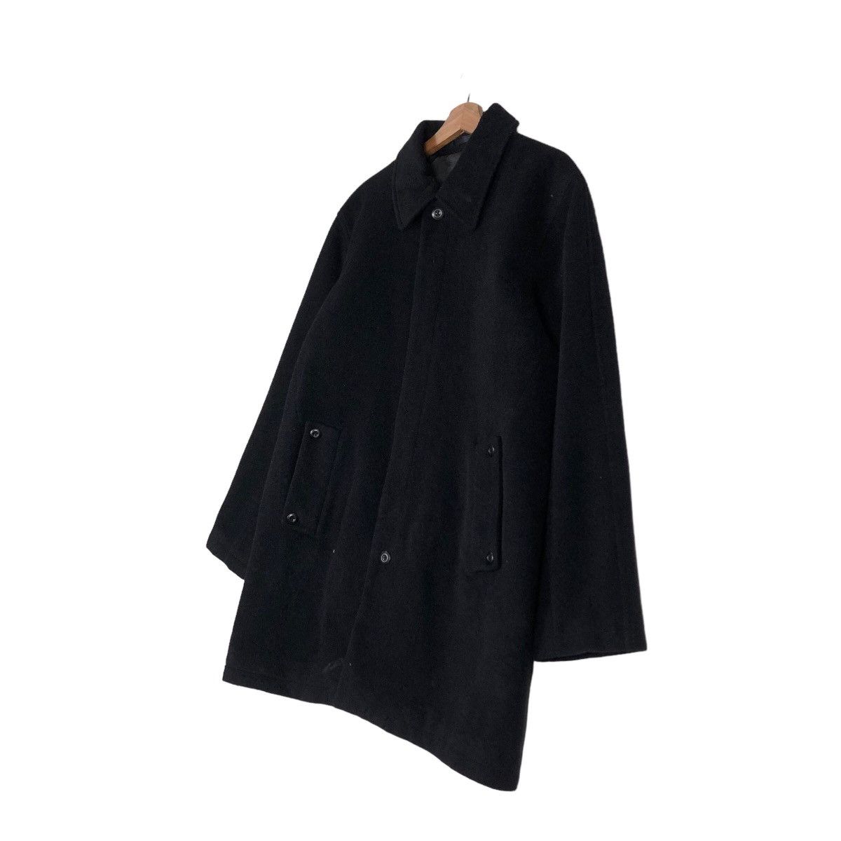 Issey Miyake 🔥Rich Black Fly Coats Long Jacket Wool D’Homme A Homme Size US L / EU 52-54 / 3 - 2 Thumbnail