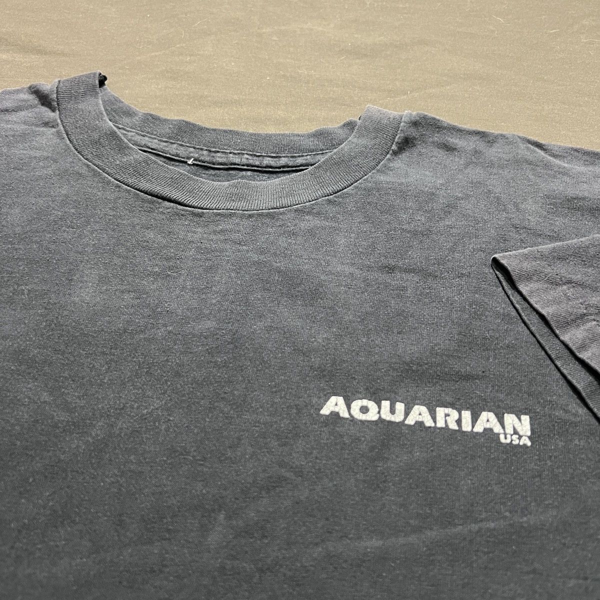 Band Tees Vintage 90s Don Brewer drummer rock Aquarian Faded Thrashed Size US XL / EU 56 / 4 - 9 Thumbnail
