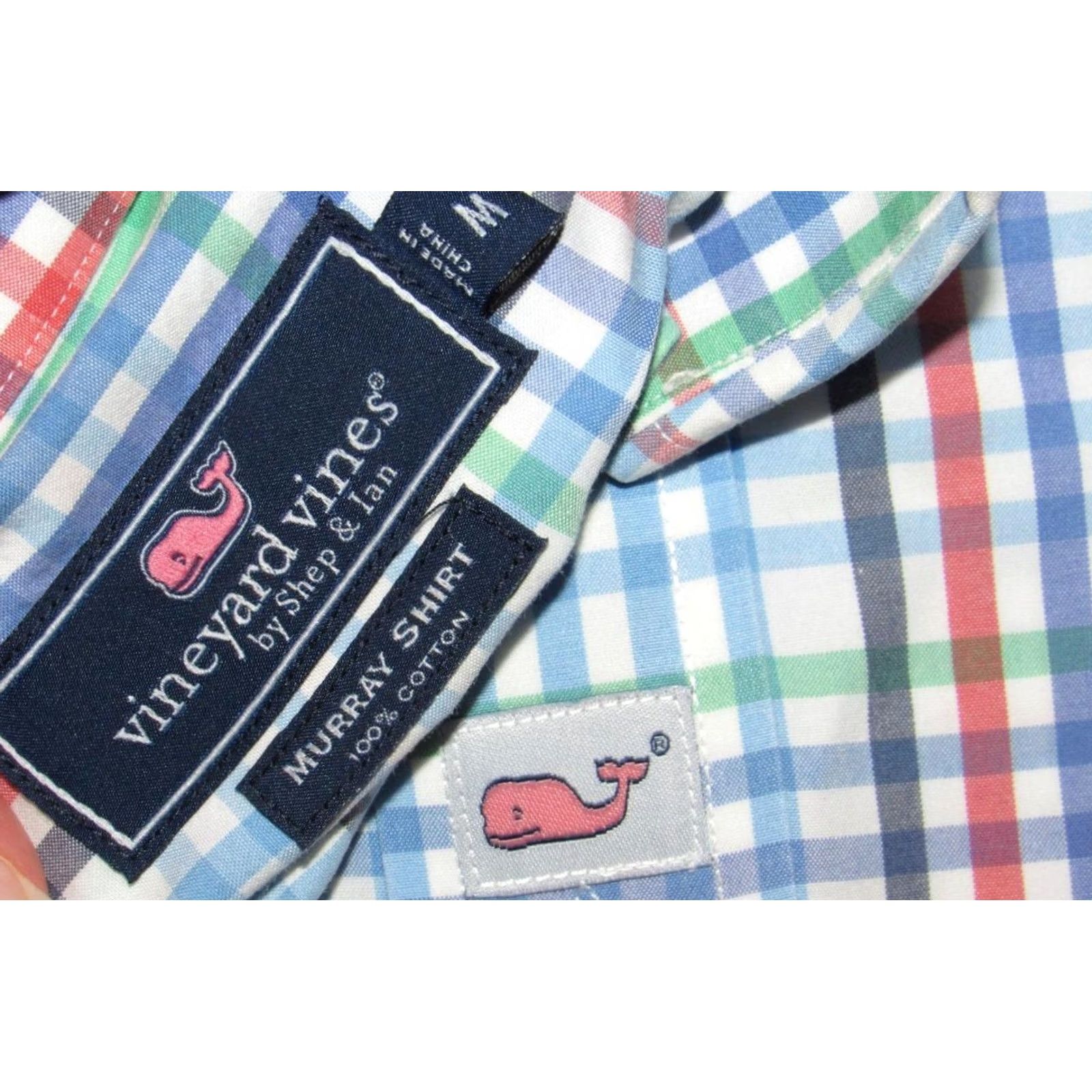 Vineyard Vines VINEYARD VINES White Tattersall Long Sleeve Button Down Murray Shirt Medium M Size US M / EU 48-50 / 2 - 3 Thumbnail