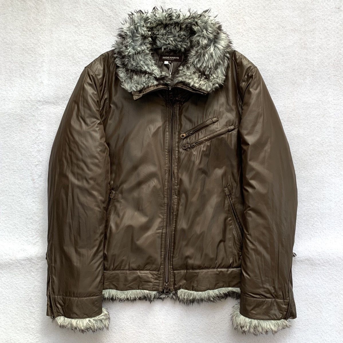 HIDEAWAYS 2000s Hideaways Nicole Faux Fur Puffer Zipper Jacket Size US M / EU 48-50 / 2 - 1 Thumbnail
