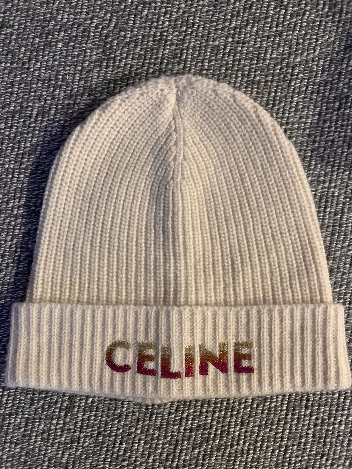 Celine Wool outlet Beanie - Cream/Off white