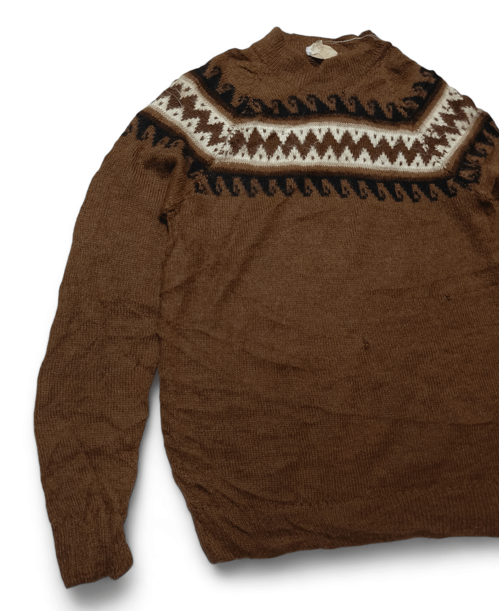 Other Vintage 40s 50s Hand Made Knit Wool Crewneck Sweater Size US M / EU 48-50 / 2 - 4 Thumbnail