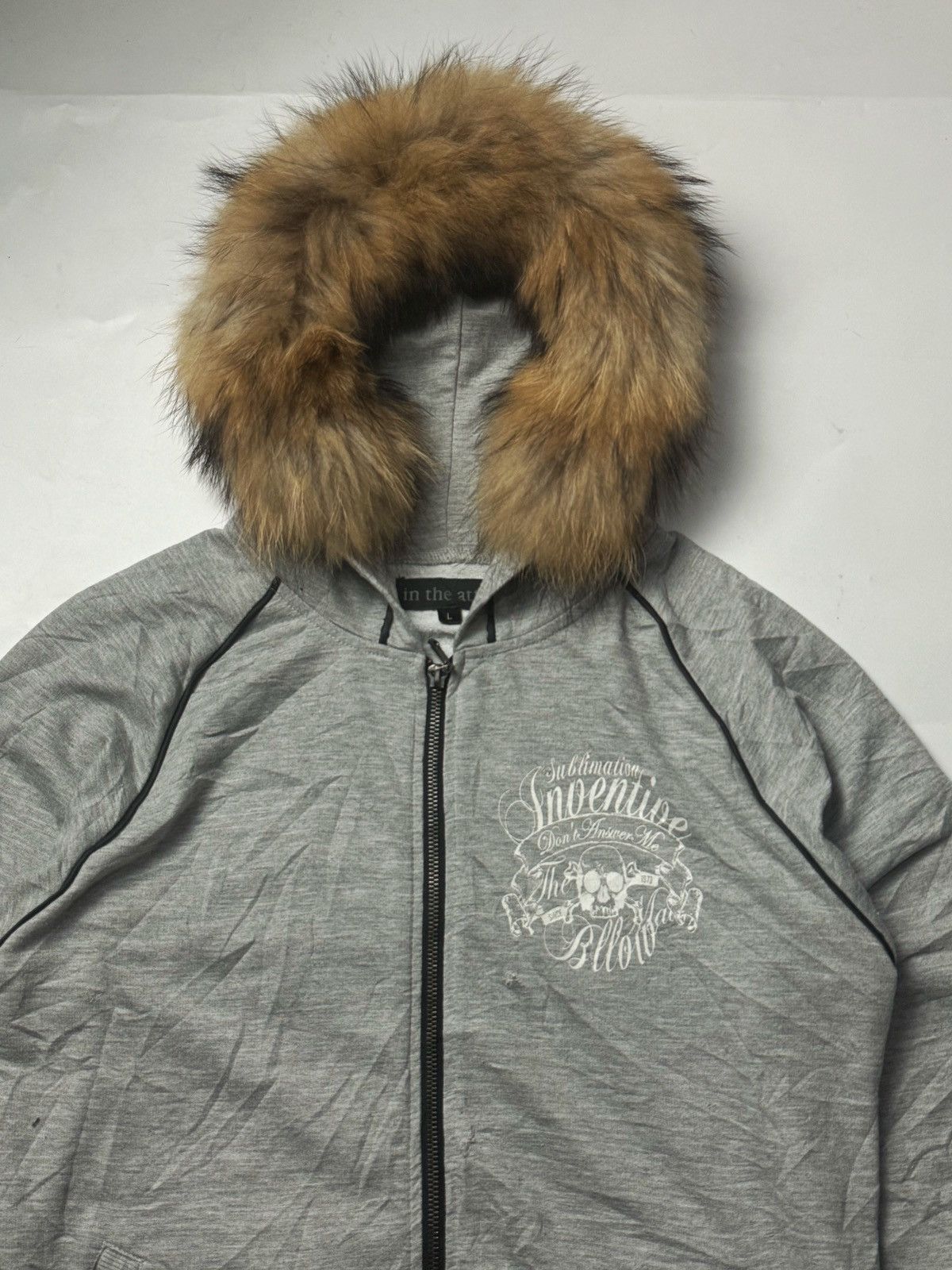 Fur Hoodie Intheattic Rockers Freak Distressed