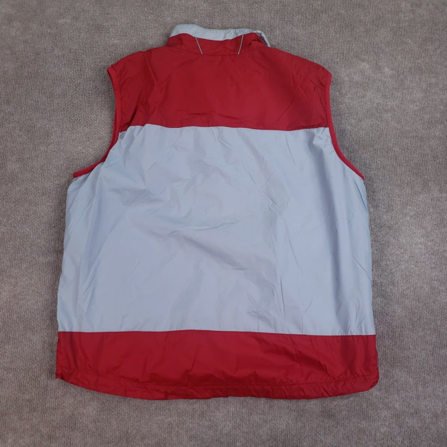 Vintage LL Bean Mens Large Red Gray Full Zip Vest Casual Windbreaker Nylon Size US L / EU 52-54 / 3 - 8 Thumbnail