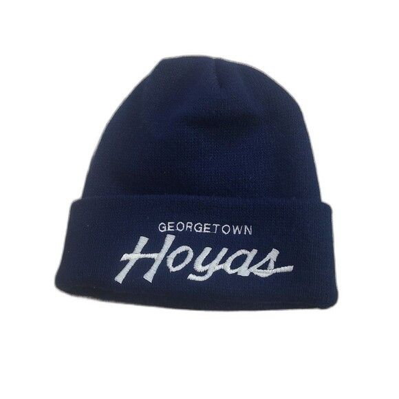 NCAA Vtg Georgetown Hoyas Script beanie hat Sports Specialties Size ONE SIZE - 1 Thumbnail