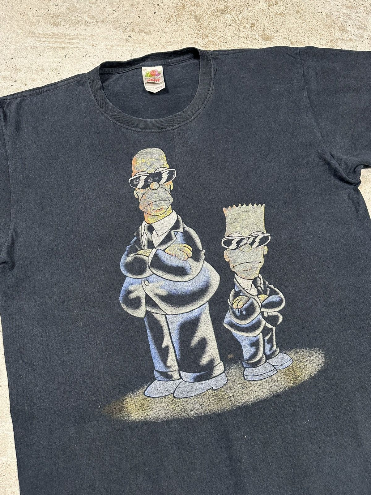 Anime × The Simpsons × Vintage Vintage Y2K The Simpsons Men In Black Parody Tee Movie Anima Size US L / EU 52-54 / 3 - 3 Thumbnail
