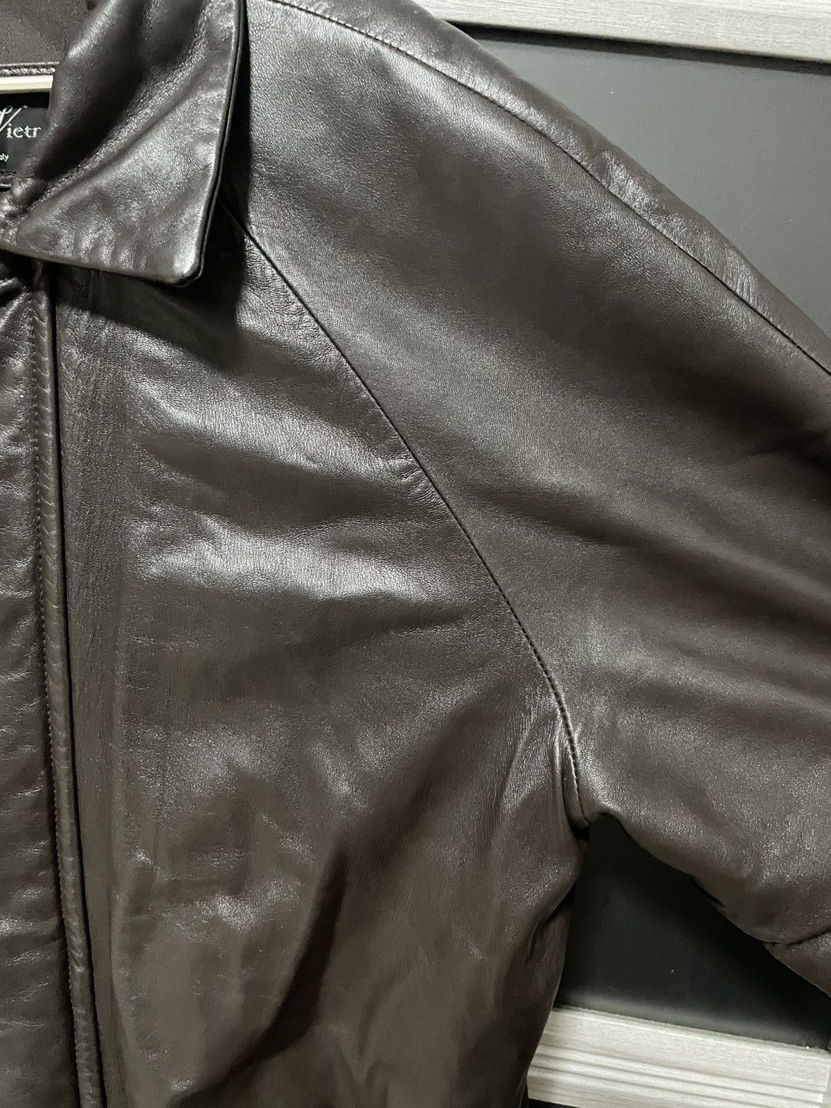 Vera Pelle × Vintage Vintage 90s Italian Vera Pelle Leather Jacket Old Money Euro Size US L / EU 52-54 / 3 - 10 Thumbnail