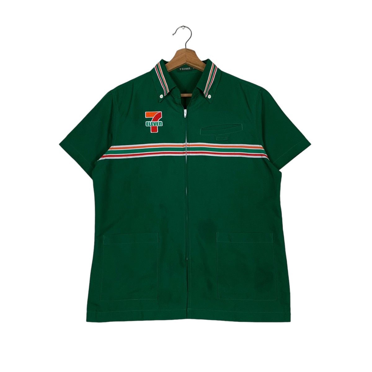 Japanese Brand Vintage 7 Eleven Japanese Worker Uniform Shirt Size US M / EU 48-50 / 2 - 1 Thumbnail