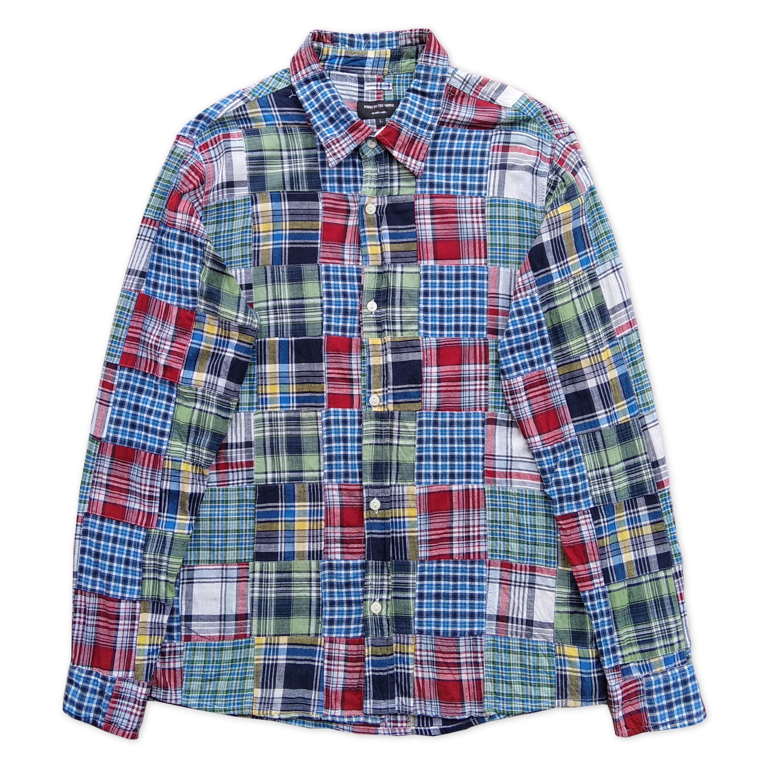 Hysteric Glamour Vintage 00's POWER TO THE PEOPLE Patchwork Longsleeve Shirt Size US L / EU 52-54 / 3 - 1 Thumbnail