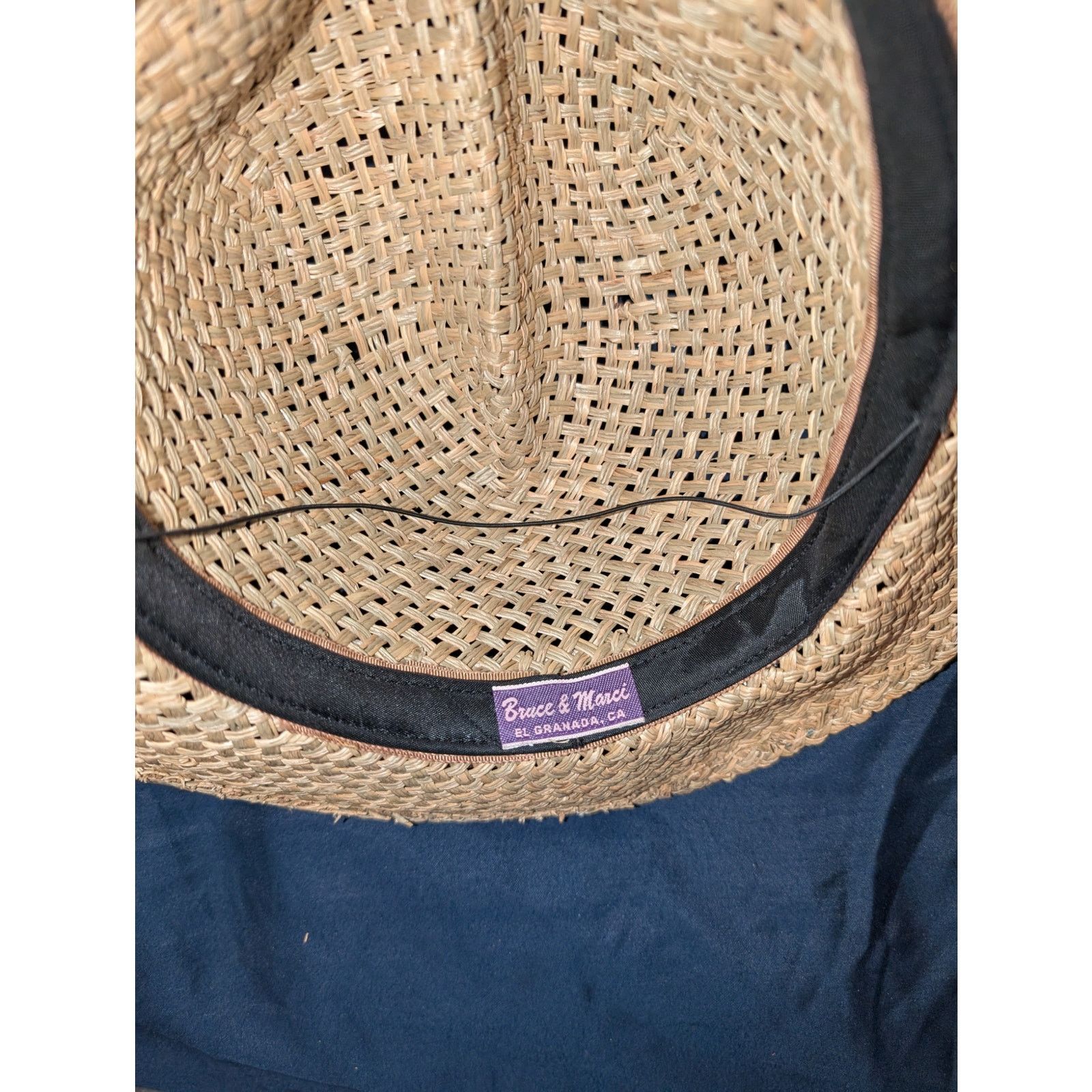 Panama Jack Vintage Bruce & Marci Straw Stetson Fedora Hat Med Women's Size ONE SIZE - 8 Thumbnail