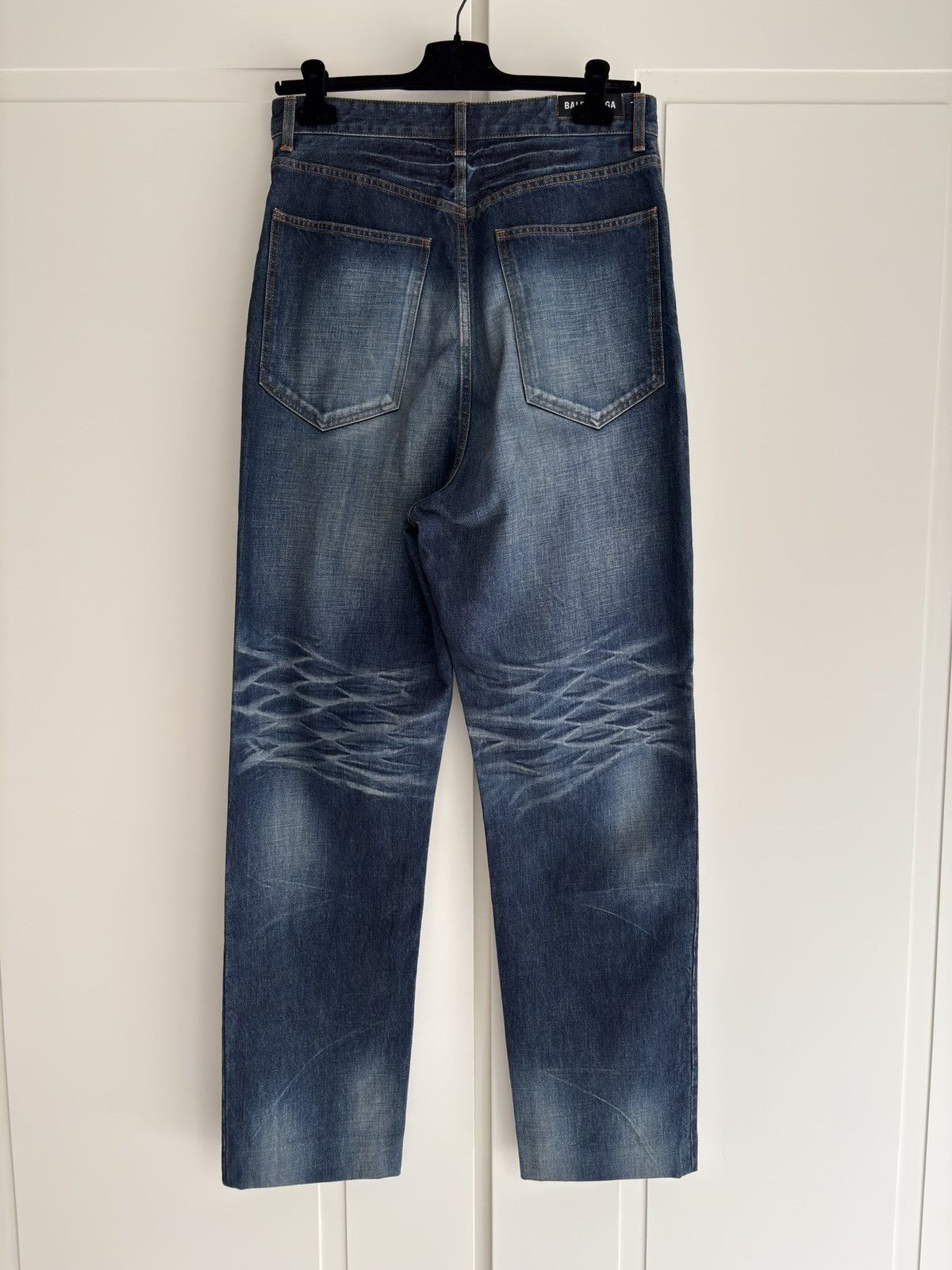 Balenciaga Balenciaga Catwash faded whiskers blue baggy wide-leg jeans Size US 31 - 2 Thumbnail