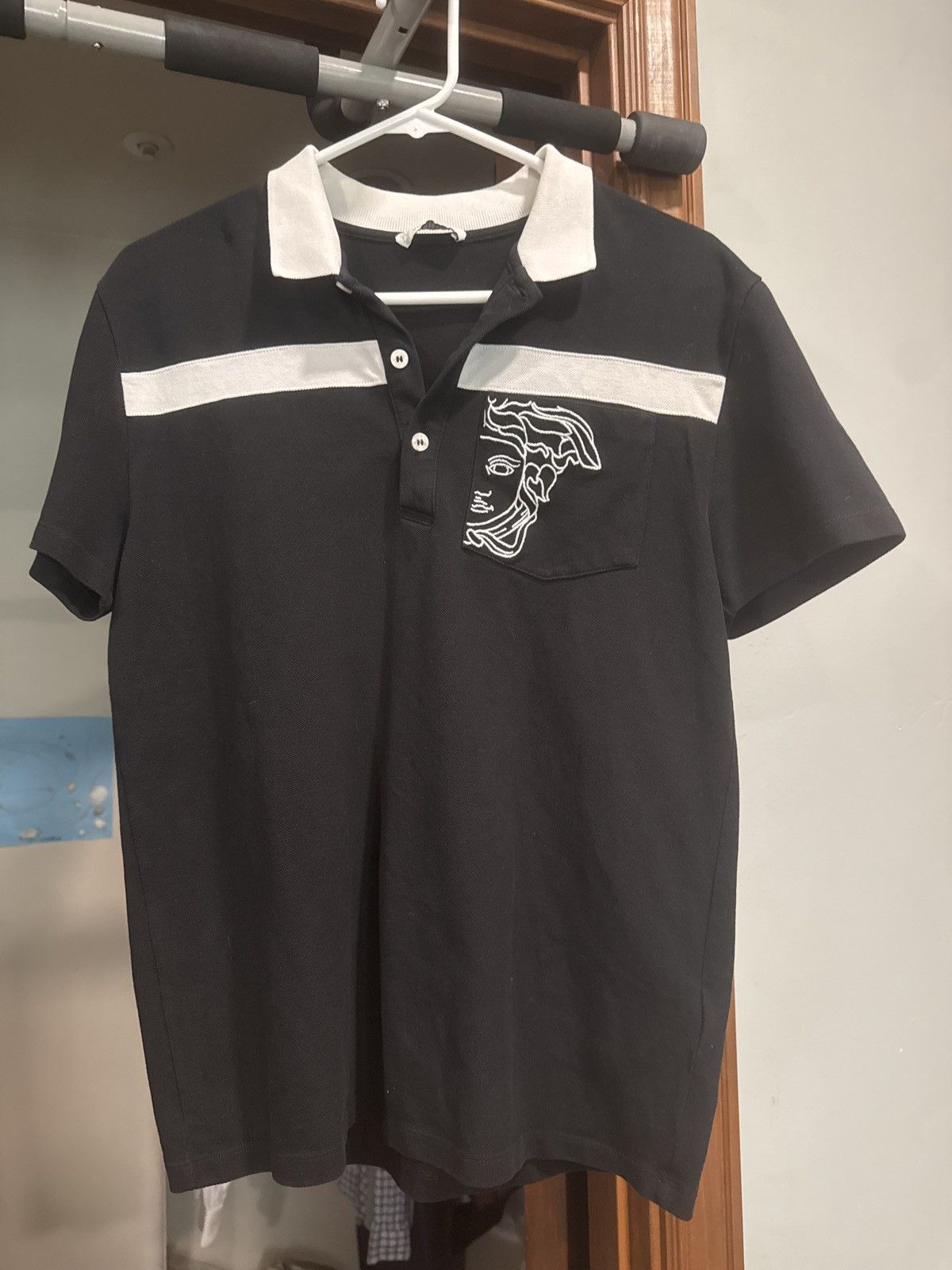 Versace Versace face logo pocket polo Size US S / EU 44-46 / 1 - 1 Thumbnail