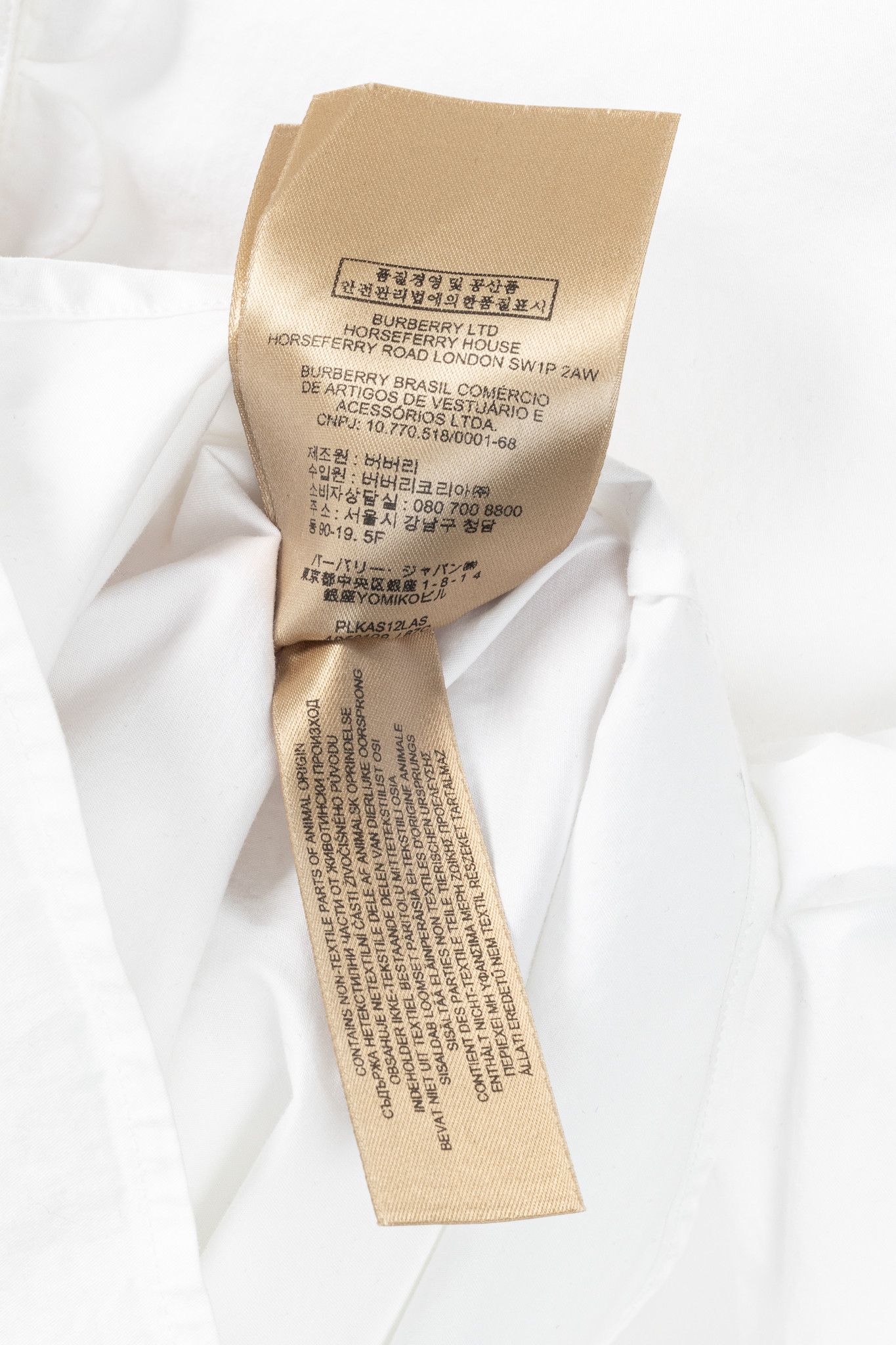 Burberry Burberry White Cotton-Poplin Scalloped-Trim Buttoned Shirt Size L / US 10 / IT 46 - 11 Thumbnail