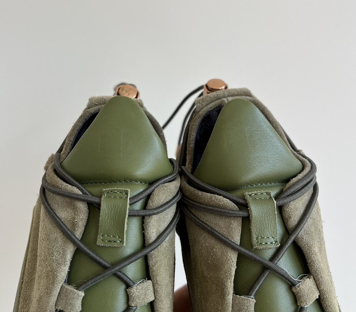 Filling Pieces Filling Pieces Leather/Suede Green Low Top Sneakers Size US 9 / IT 39 - 3 Thumbnail