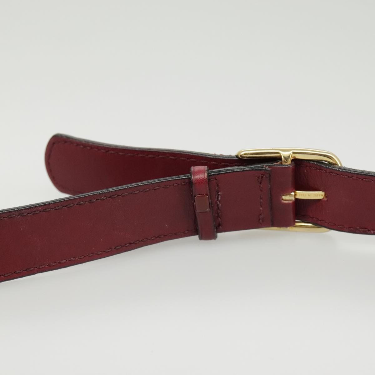 Celine CELINE Shoulder Bag Leather Wine Red Gold Size ONE SIZE - 9 Thumbnail