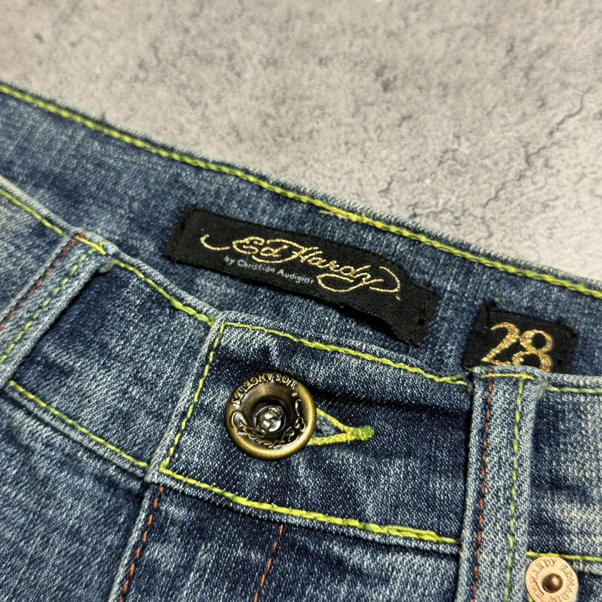 Ed Hardy NEW ED HARDY Vintage Denim Skirt Size 28" / US 6 / IT 42 - 5 Thumbnail