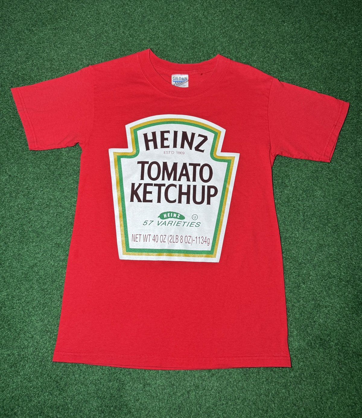 Gildan × Vintage Vintage 90s Heinz Tomato Ketchup Pittsburgh Pa Red T Shirt Size US S / EU 44-46 / 1 - 1 Thumbnail