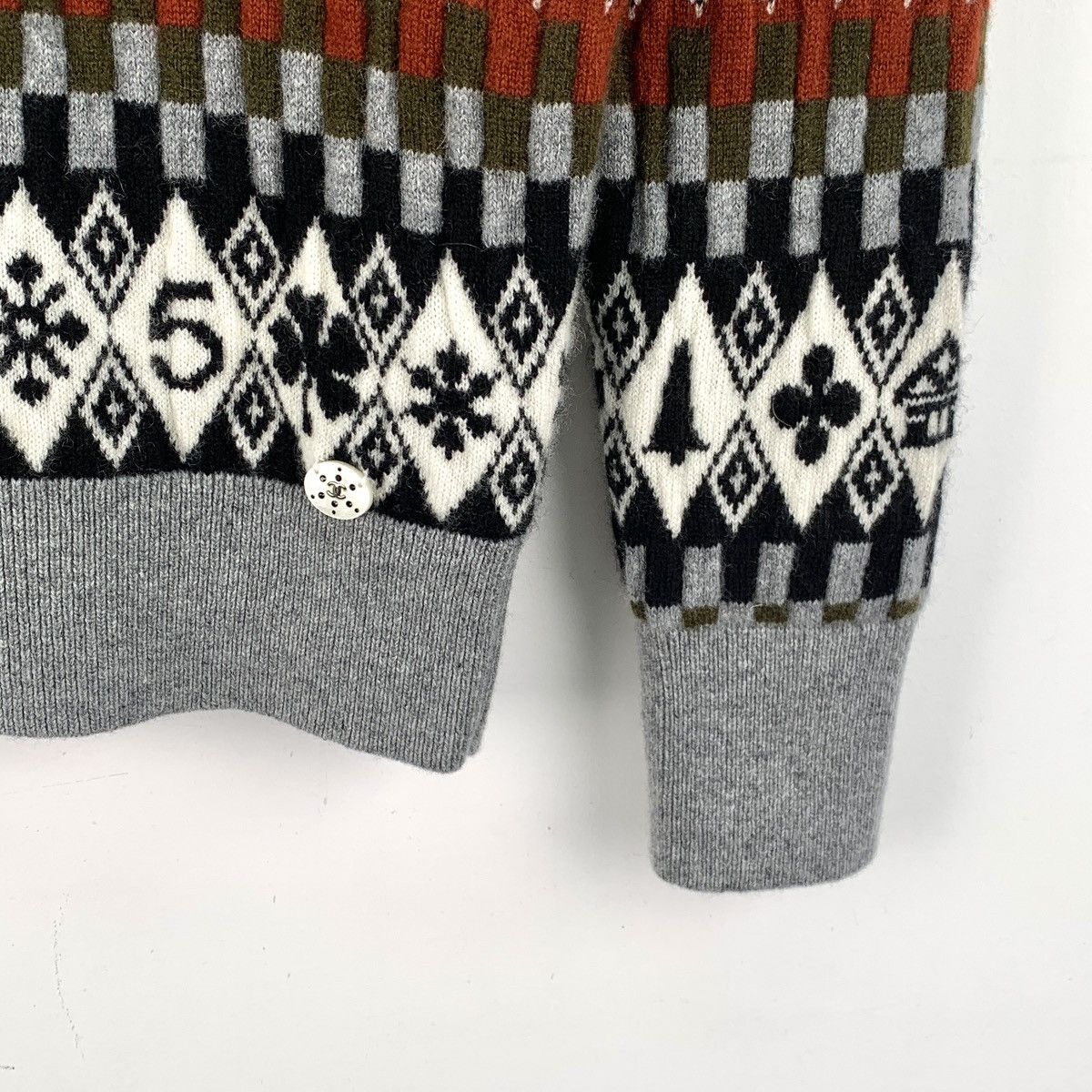 Chanel Chanel Geometric Pattern Cashmere Knit Sweater K26WX Size XXS / US 00 / IT 34 - 4 Thumbnail