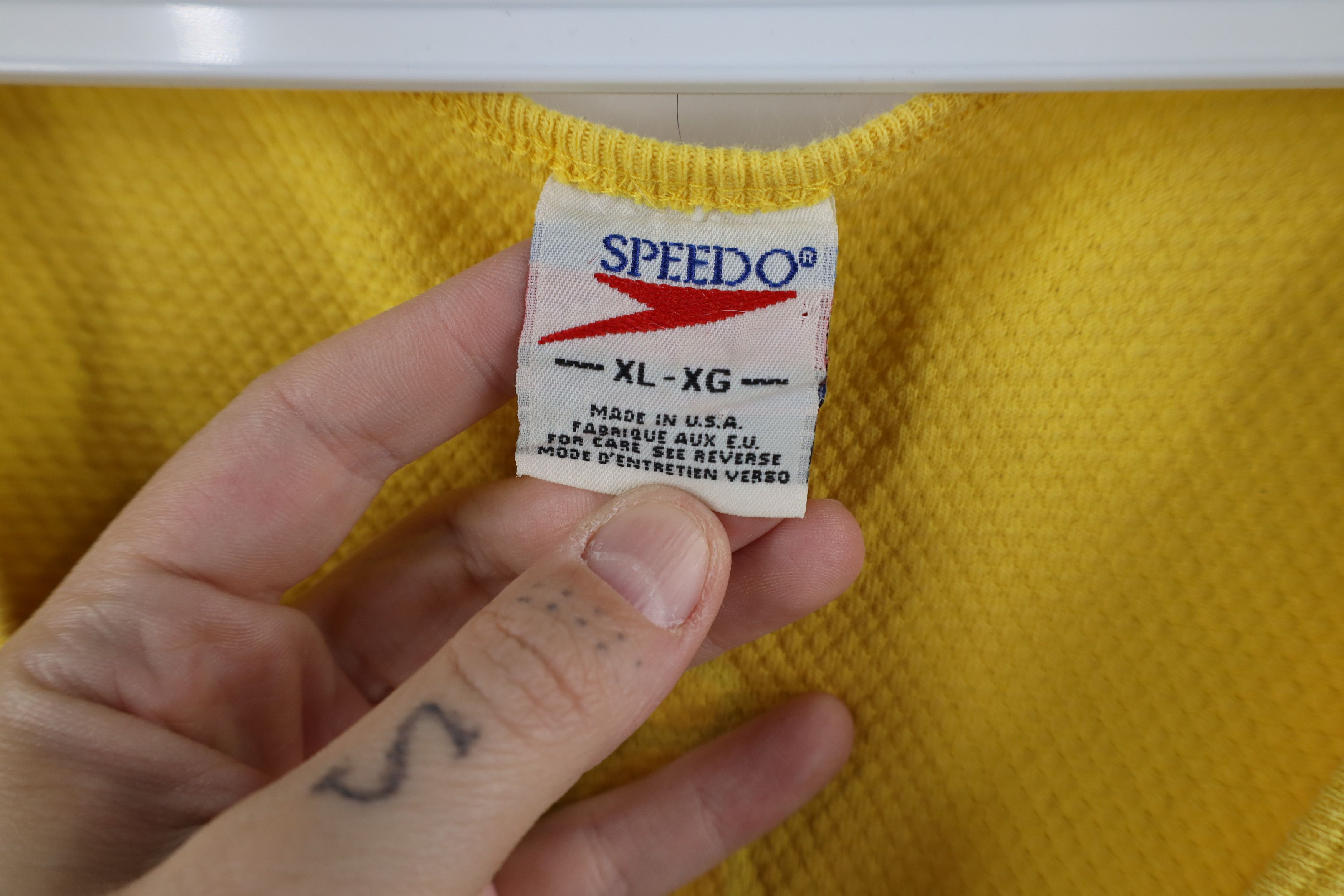 Speedo × Vintage Vintage 90s Speedo Spell Thermal Knit Tank Top T-Shirt USA Size US XL / EU 56 / 4 - 6 Thumbnail