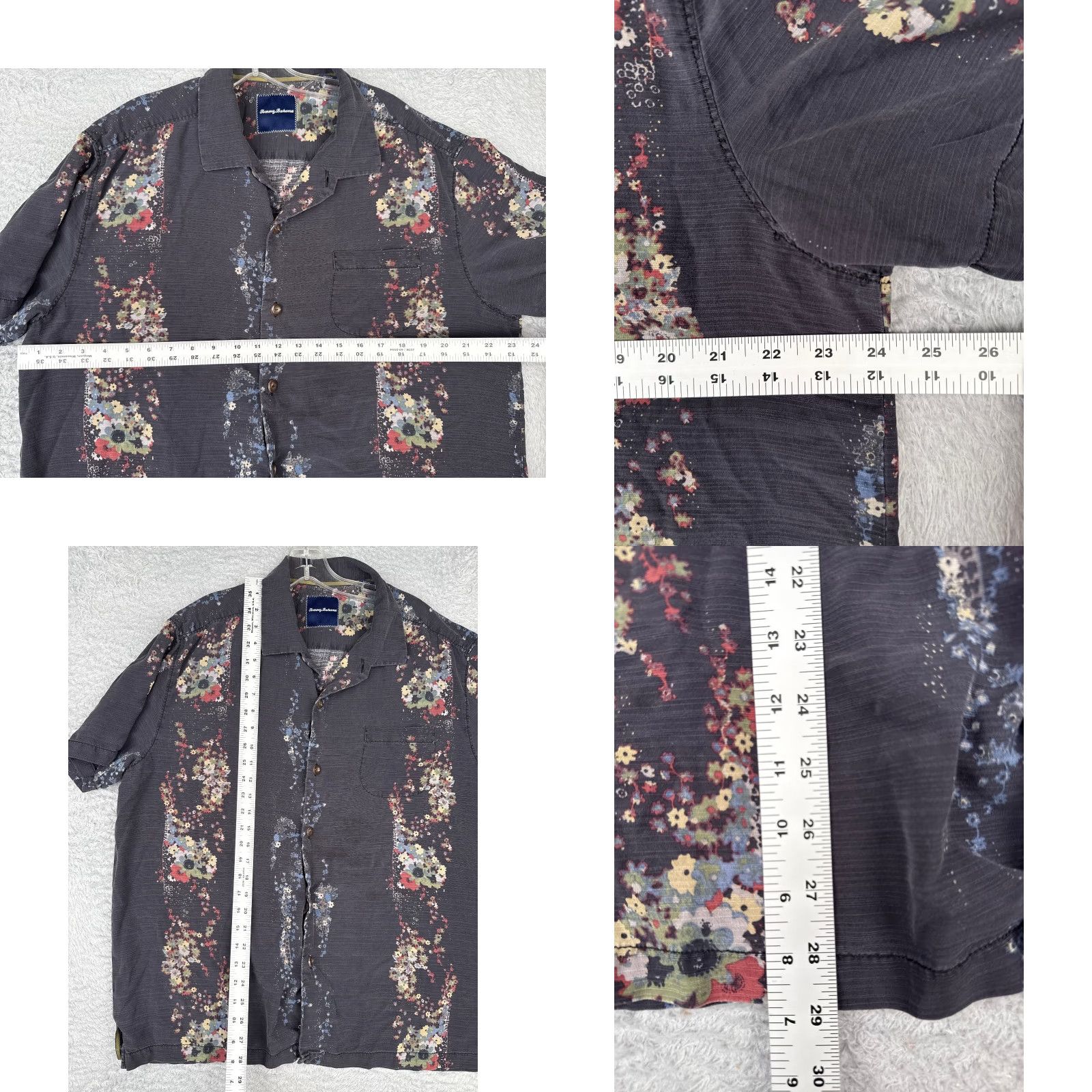 Tommy Bahama VINTAGE Tommy Bahama Shirt Men Extra Large Black Floral 100% Silk Hawaiian Button Up Size US XL / EU 56 / 4 - 8 Thumbnail
