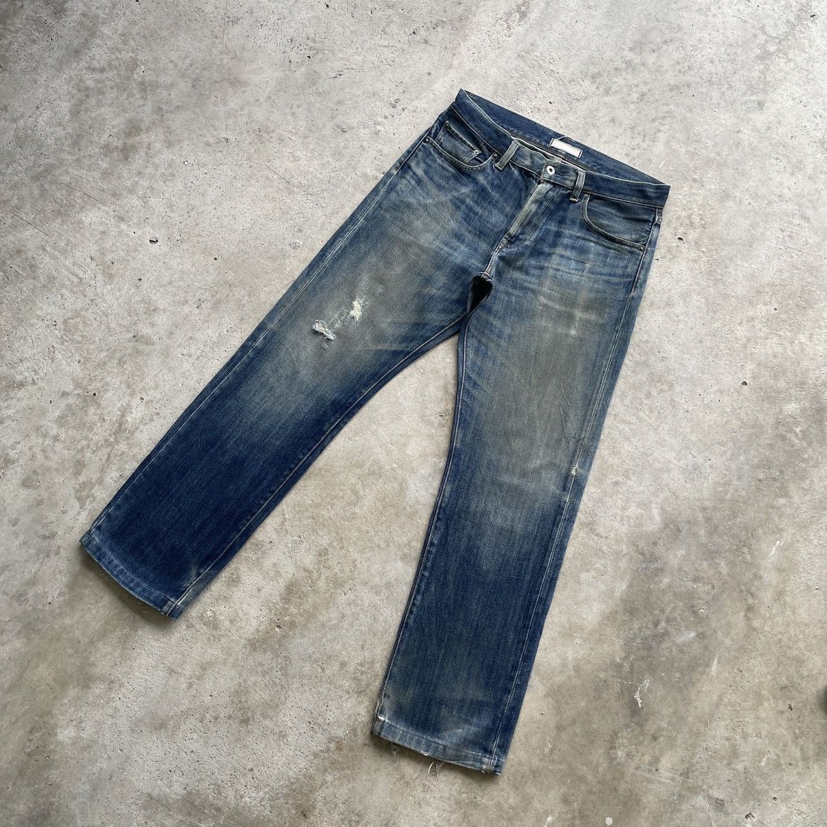 Japanese Brand Vintage Japanese Distressed Jeans MudWash Faded Denim Pants Size US 32 / EU 48 - 2 Thumbnail