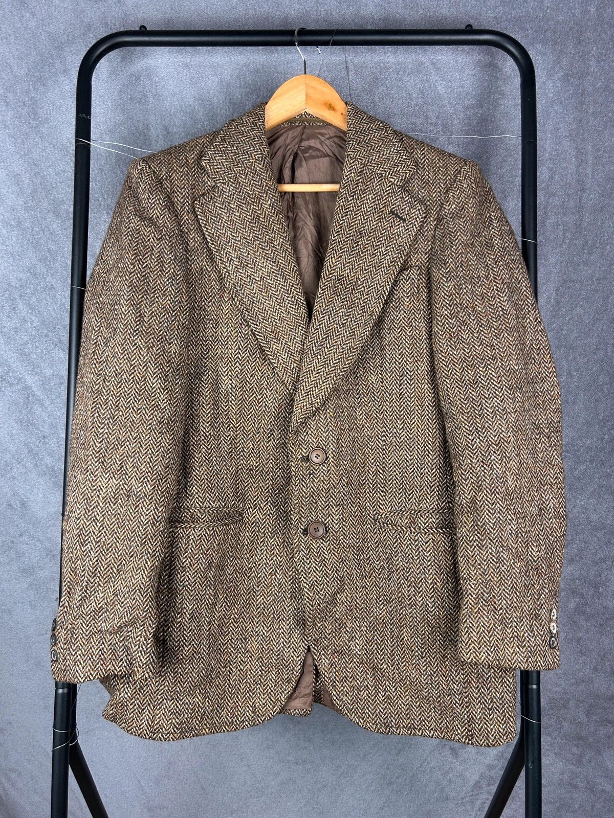Harris Tweed Harris Tweed Woolen blazer classic brown beige Size 48L - 1 Thumbnail