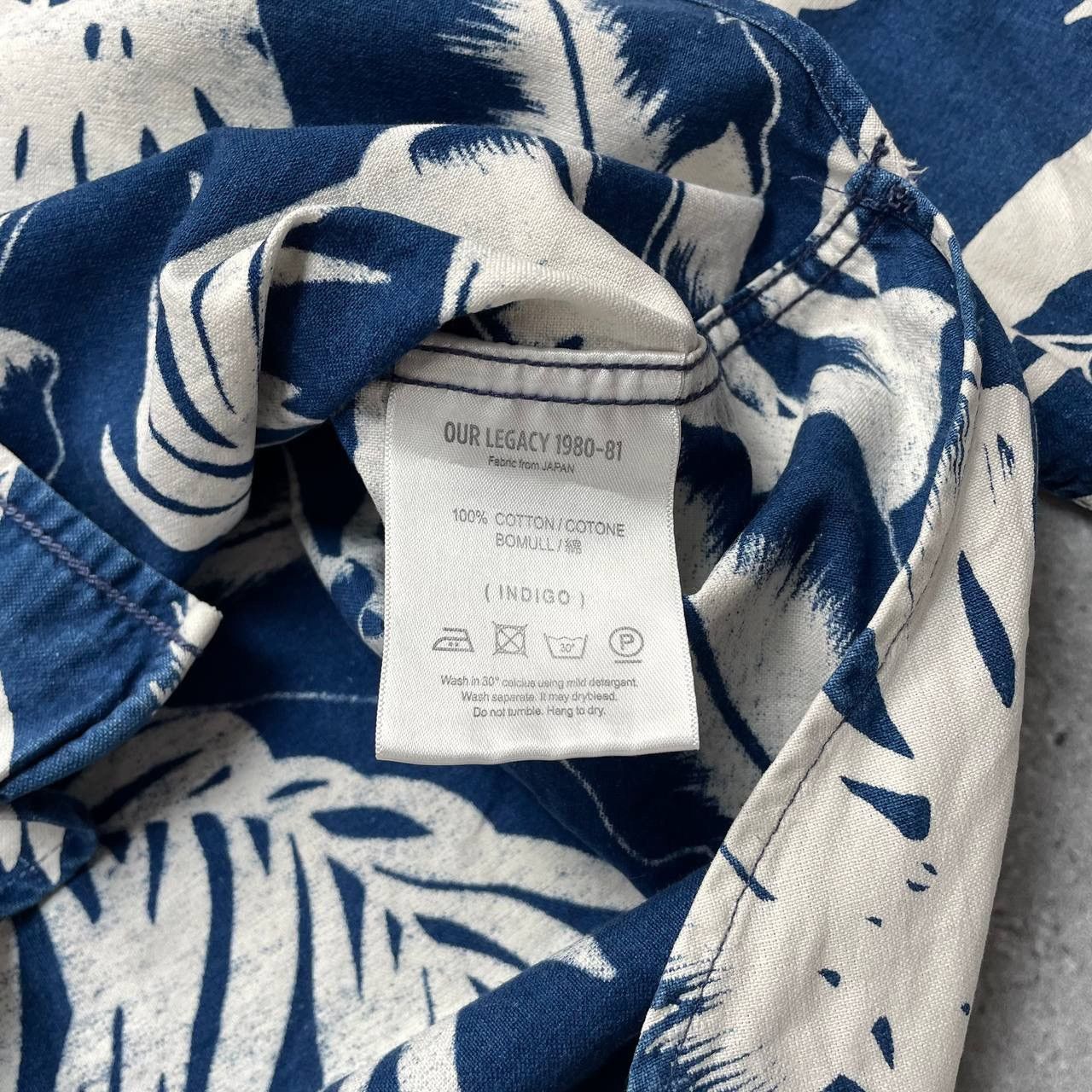Our Legacy Our Legacy 1980-81 Floral Indigo Long Sleeve Shirt Size S Size US S / EU 44-46 / 1 - 8 Thumbnail