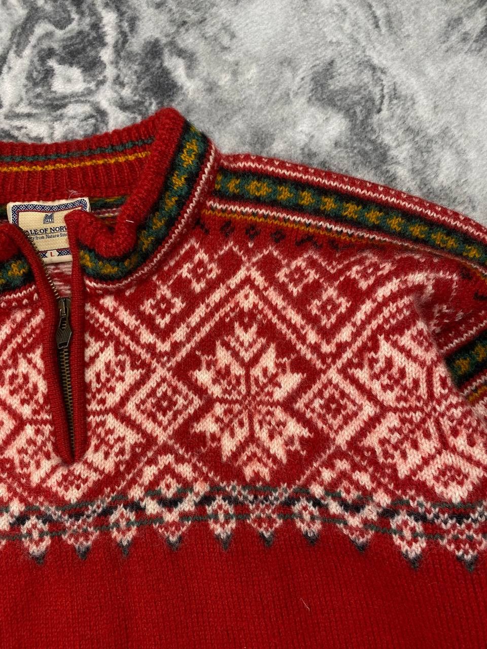 Dale Of Norway Dale Of Norway Knit Wool Swearer 1/4 Zip Big Logo Men Size US L / EU 52-54 / 3 - 3 Thumbnail