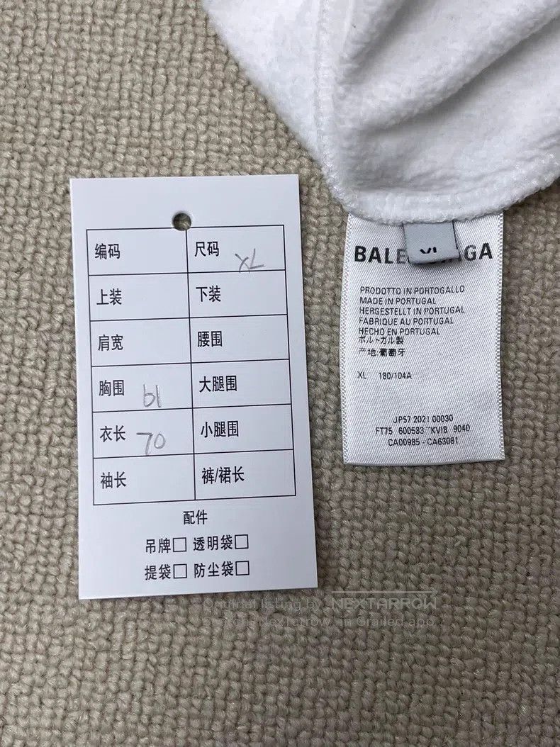 Balenciaga Balenciaga Letter Print Fleece Drawstring Hooded Long Slee Size US M / EU 48-50 / 2 - 5 Thumbnail