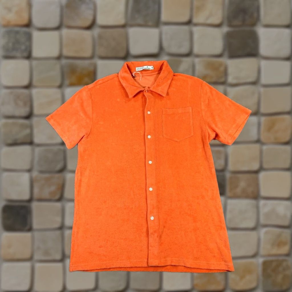 Vintage Criquet Shirt Mens M Orange Cotton Button Up Shirt Mens Orange Cotton Button-Up Vintage No Size US M / EU 48-50 / 2 - 1 Thumbnail