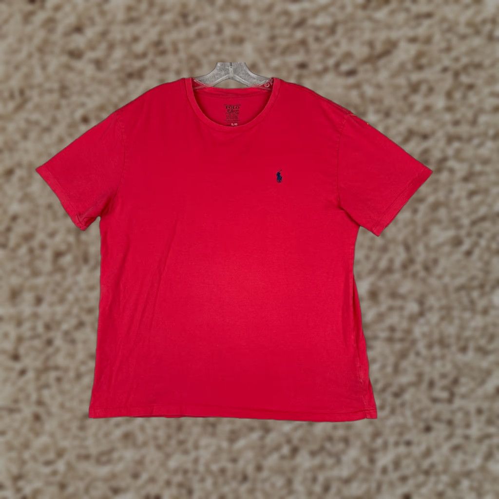 Ralph Lauren VINTAGE Ralph Lauren Polo Shirt Men Adult Large Short Sleeve Crew Neck Red Cotton Slim Fit Logo 90s Classic Size US L / EU 52-54 / 3 - 1 Thumbnail
