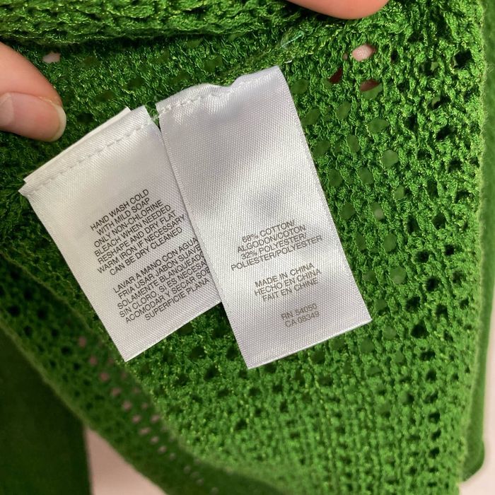 Jones New York Jones New York Green Crochet Sweater, Size Medium | Grailed