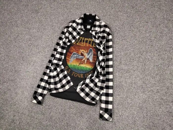 Flannel Vintage Flannel Shirt Travis Scott Style Y2K Style Size US M / EU 48-50 / 2 - 2 Thumbnail