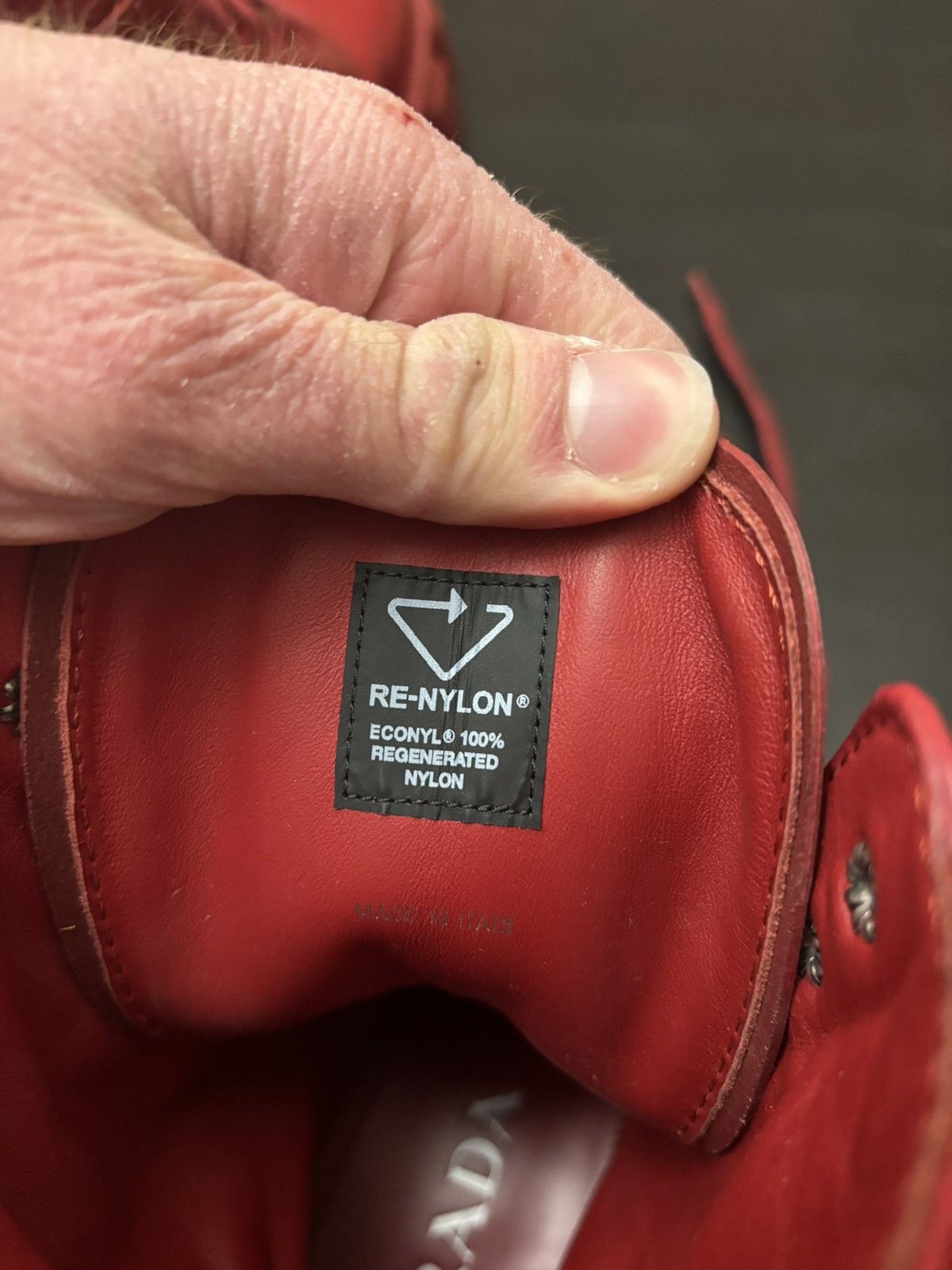 Prada Prada Re Nylon Monolith Pouch Combat Boots Red Size US 9.5 / EU 42-43 - 11 Thumbnail
