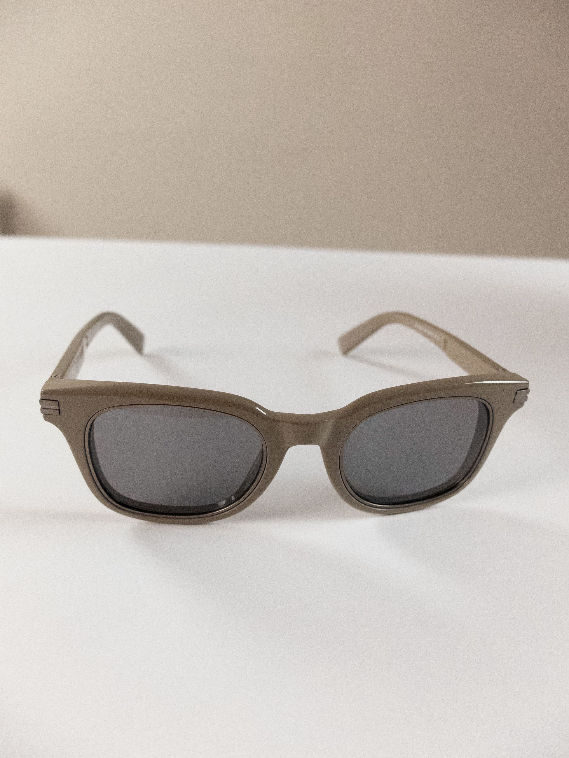 Ermenegildo Zegna ZEGNA shiny beige oval acetate sunglasses authentic Italy Size ONE SIZE - 6 Thumbnail