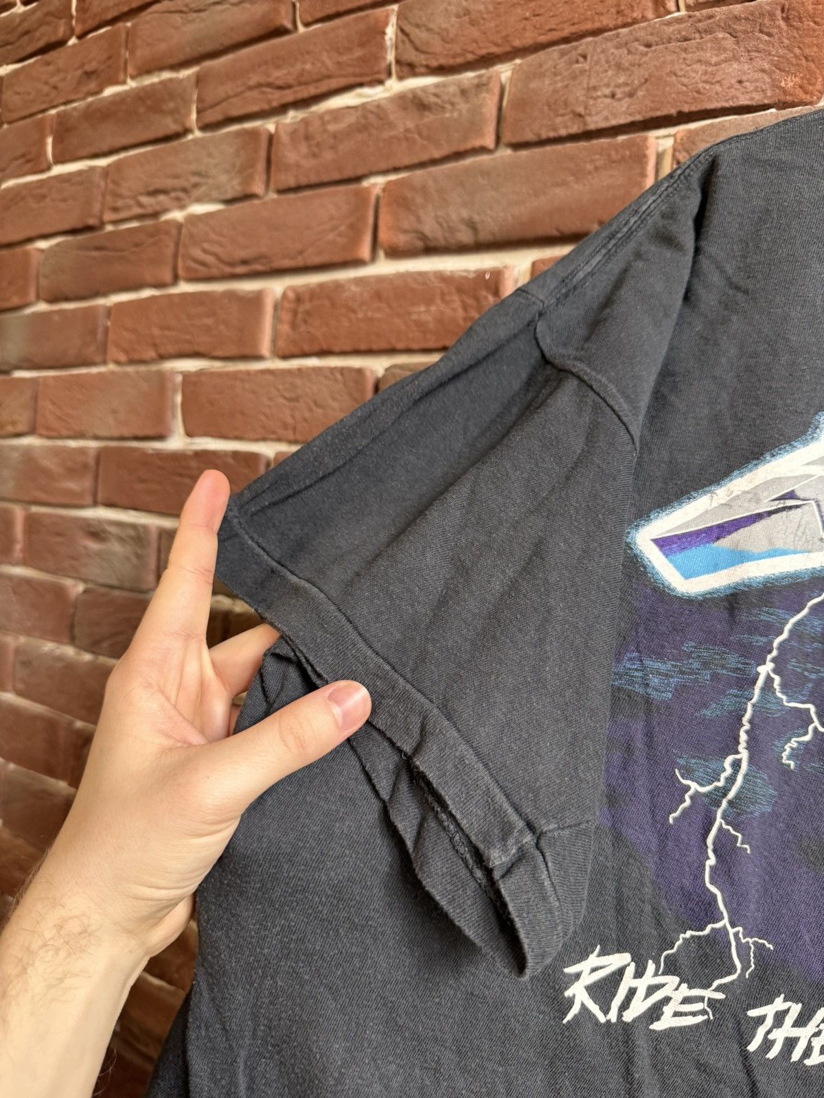Band Tees Metallica Ride The Lightning Metal Band 90s Vintage T-Shirt Size US L / EU 52-54 / 3 - 5 Thumbnail