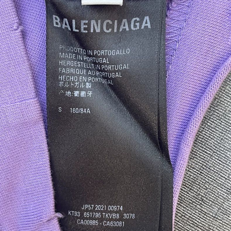 Balenciaga Balenciaga Cracked Design Round Neck Short Sleeve Size S / US 4 / IT 40 - 4 Thumbnail