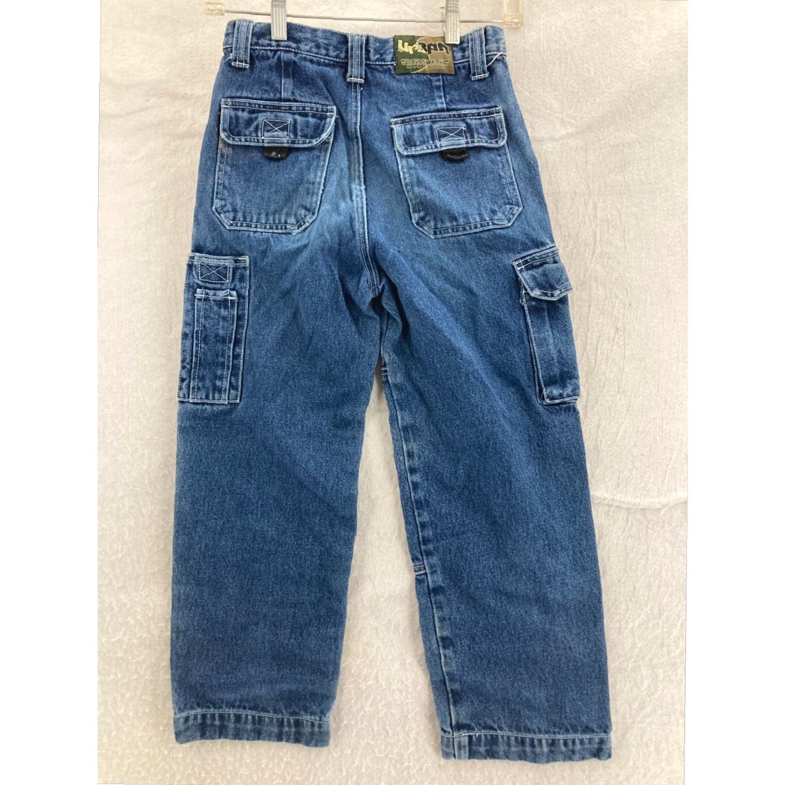 Vintage Womens Urban Jeans 10 Cargo Pockets Double Knee 24X21 Extra Large XL Size 32" / US 10 / IT 46 - 5 Thumbnail
