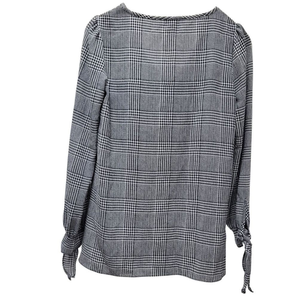 Michael Kors Michael Kors Women's Long-Sleeves Plaid With Wrist Tie Top Size XS / US 0-2 / IT 36-38 - 4 Thumbnail