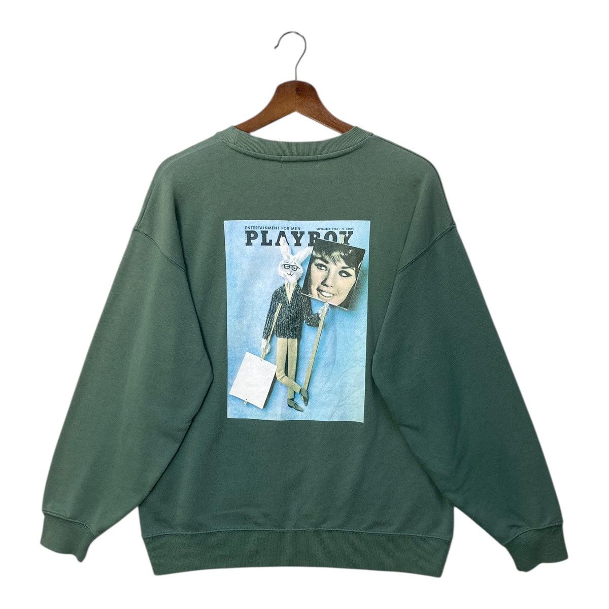 Playboy Playboy Sweatshirt Center Logo Sun Faded Light Cotton Size L Size US L / EU 52-54 / 3 - 2 Thumbnail