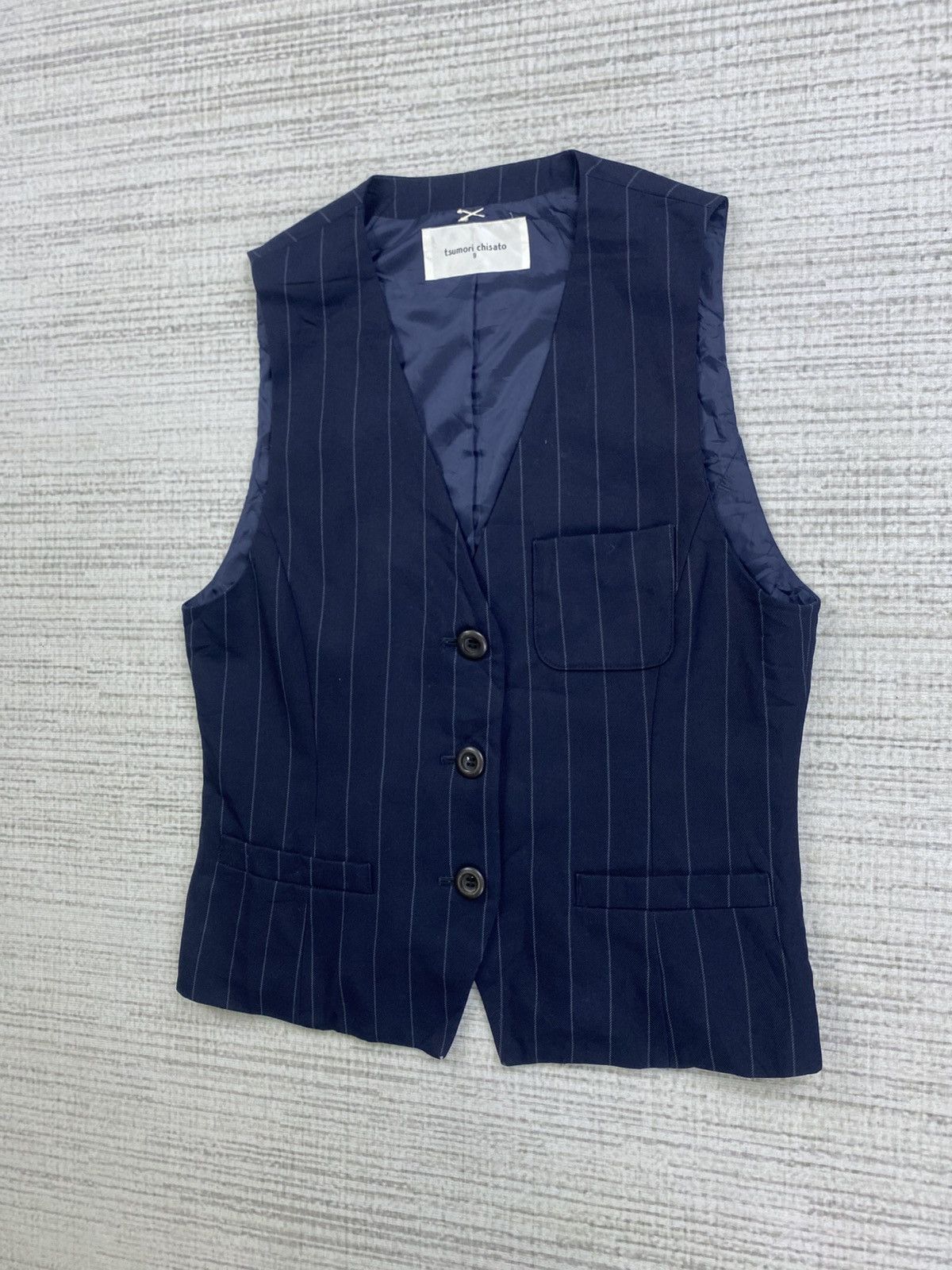 Issey Miyake × Tsumori Chisato × Vintage Vintage Tsumori Chisato Issey Miyake 3 Button Striped Vest Size US S / EU 44-46 / 1 - 4 Thumbnail