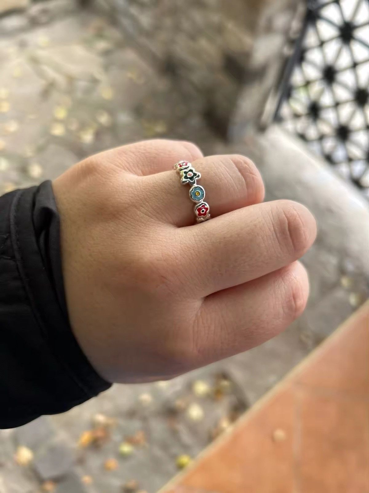Jewelry × Vintage Irregular Personalised Ring Shiny Finger Ring Size ONE SIZE - 4 Thumbnail