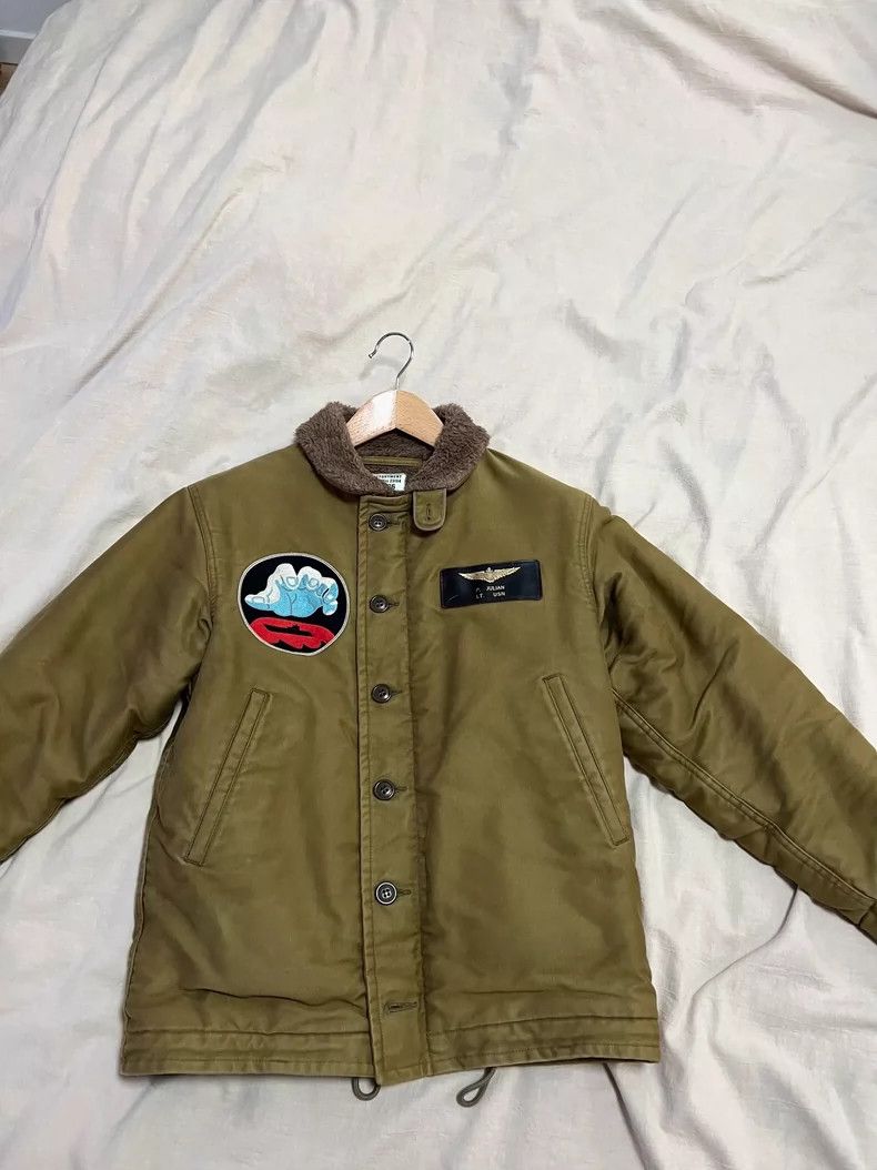 The Real McCoy's N-1 Deck Jacket Size 36 with Beep-Beep Bir