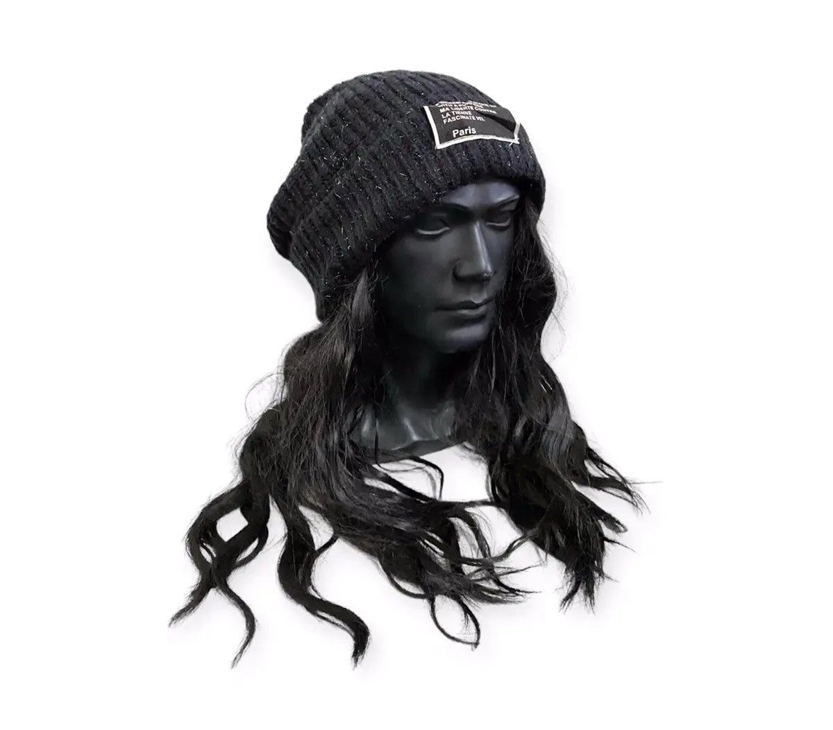 Japanese Brand × Vintage Japanese Brand Fake Hair Beanie Hat Size ONE SIZE - 1 Thumbnail