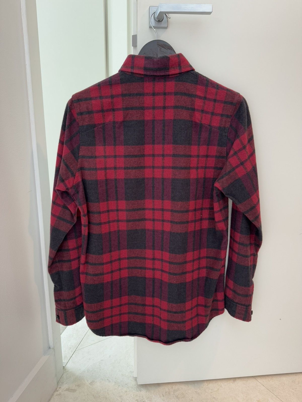 John Elliott Brushed Flannel Button Up Shirt Red 1 Small Plaid Size US S / EU 44-46 / 1 - 5 Thumbnail