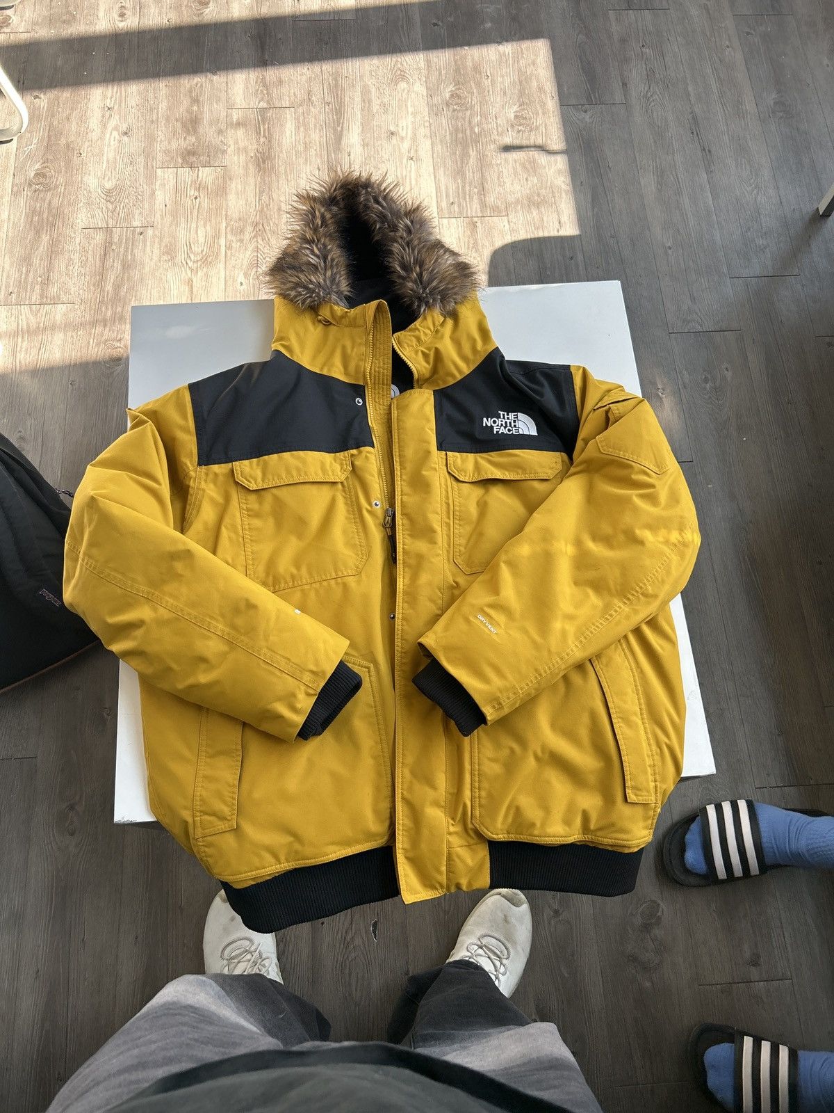Yellow North Face Gotham Jacket British Khaki The North Face