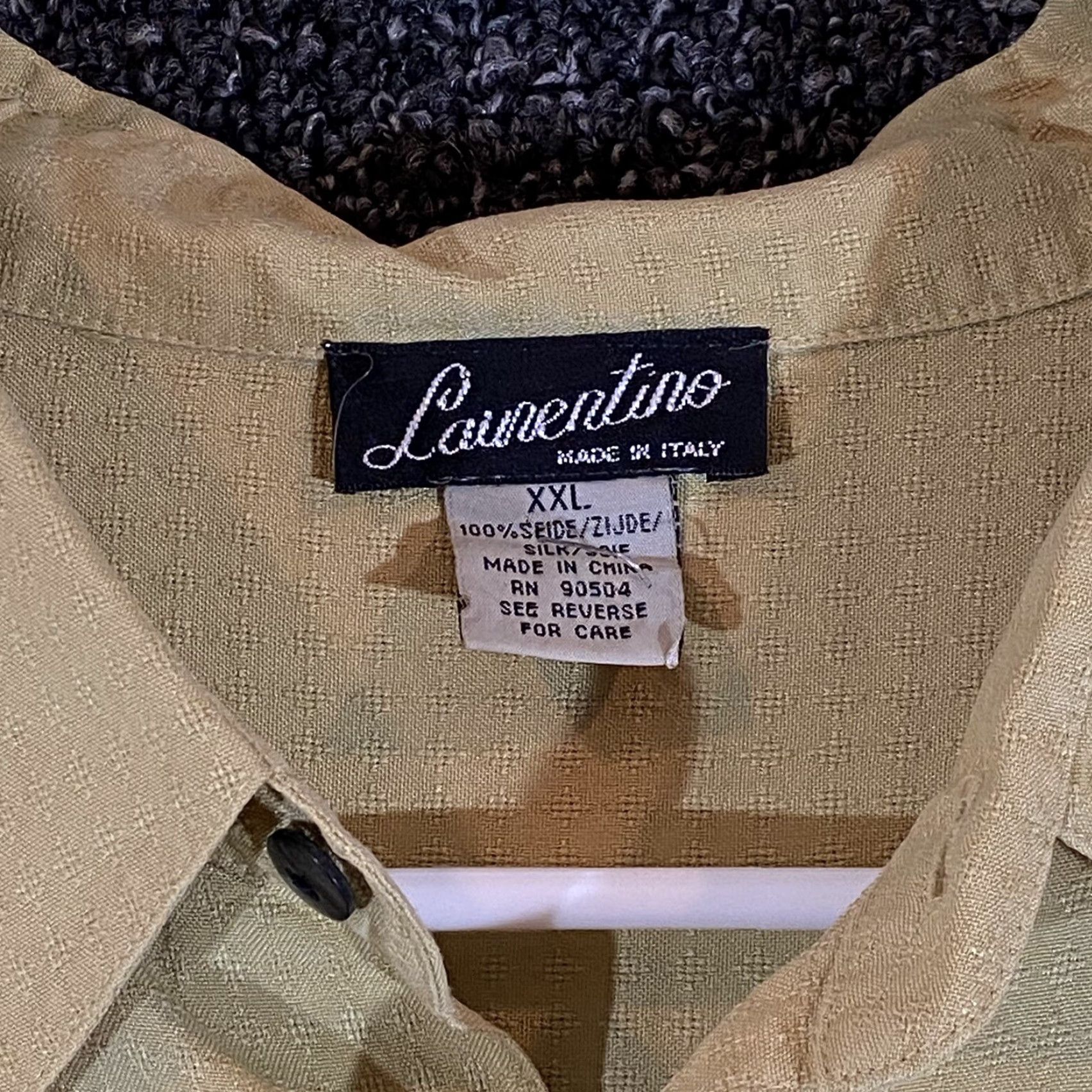Vintage Laurentino Silk Shirt Mens XL Yellow Button-Up Short Sleeve 2XL VTG Mustard Casual Summer Size US XL / EU 56 / 4 - 3 Thumbnail