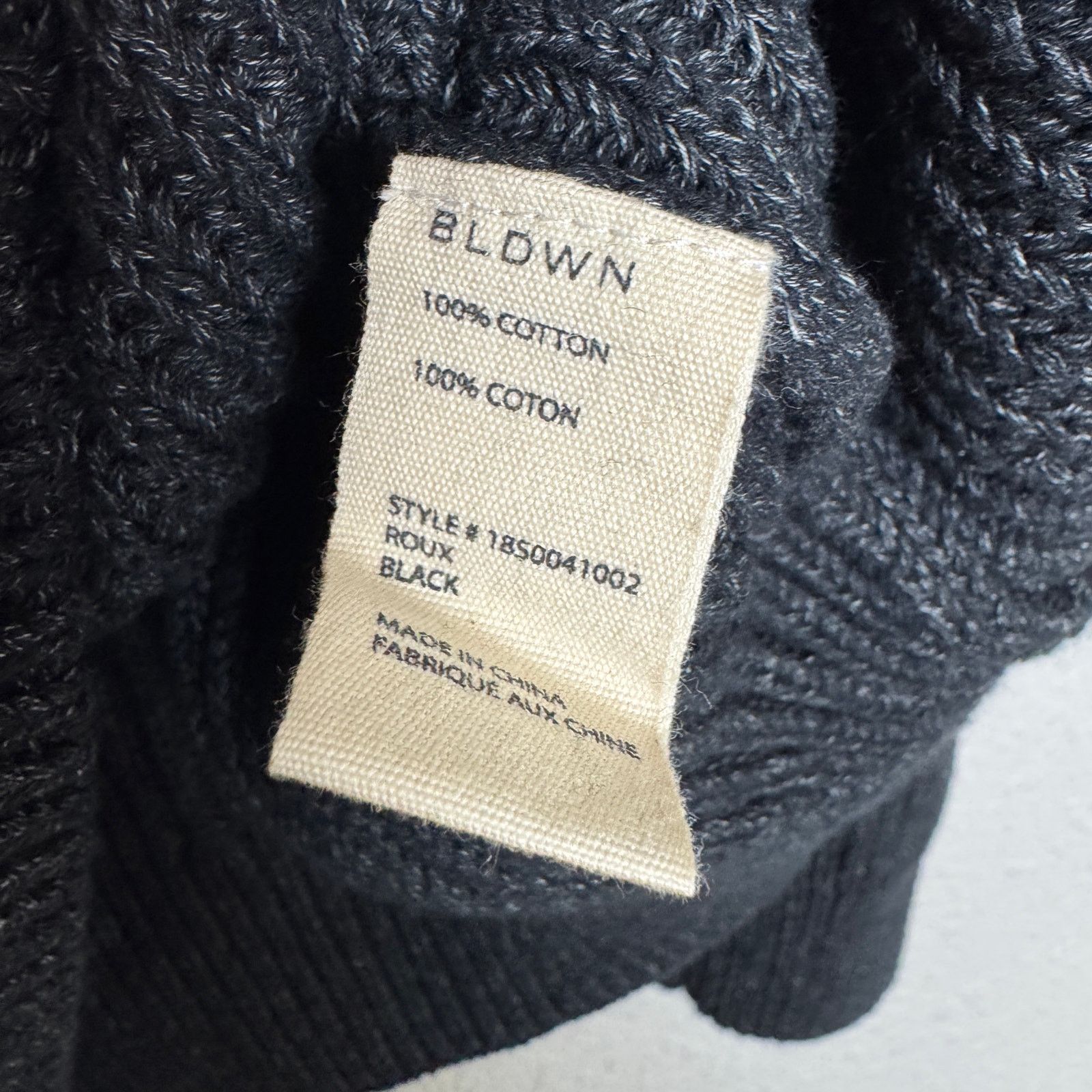 Baldwin BLDWN Grey Knit Sweater %100 Cotton Size Large Size US L / EU 52-54 / 3 - 5 Thumbnail