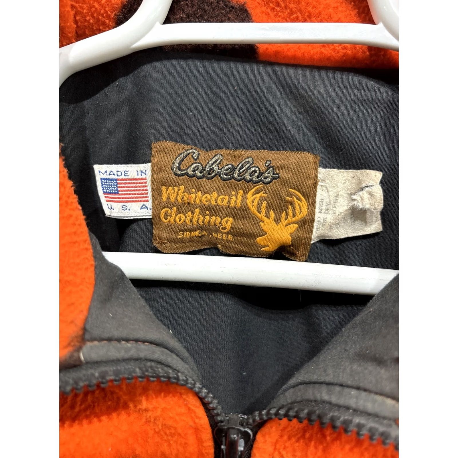 Vintage VINTAGE Cabela's Jacket Mens 2XL Orange Camouflage Fleece Insulated HUNTING Jacket Size US XXL / EU 58 / 5 - 3 Thumbnail