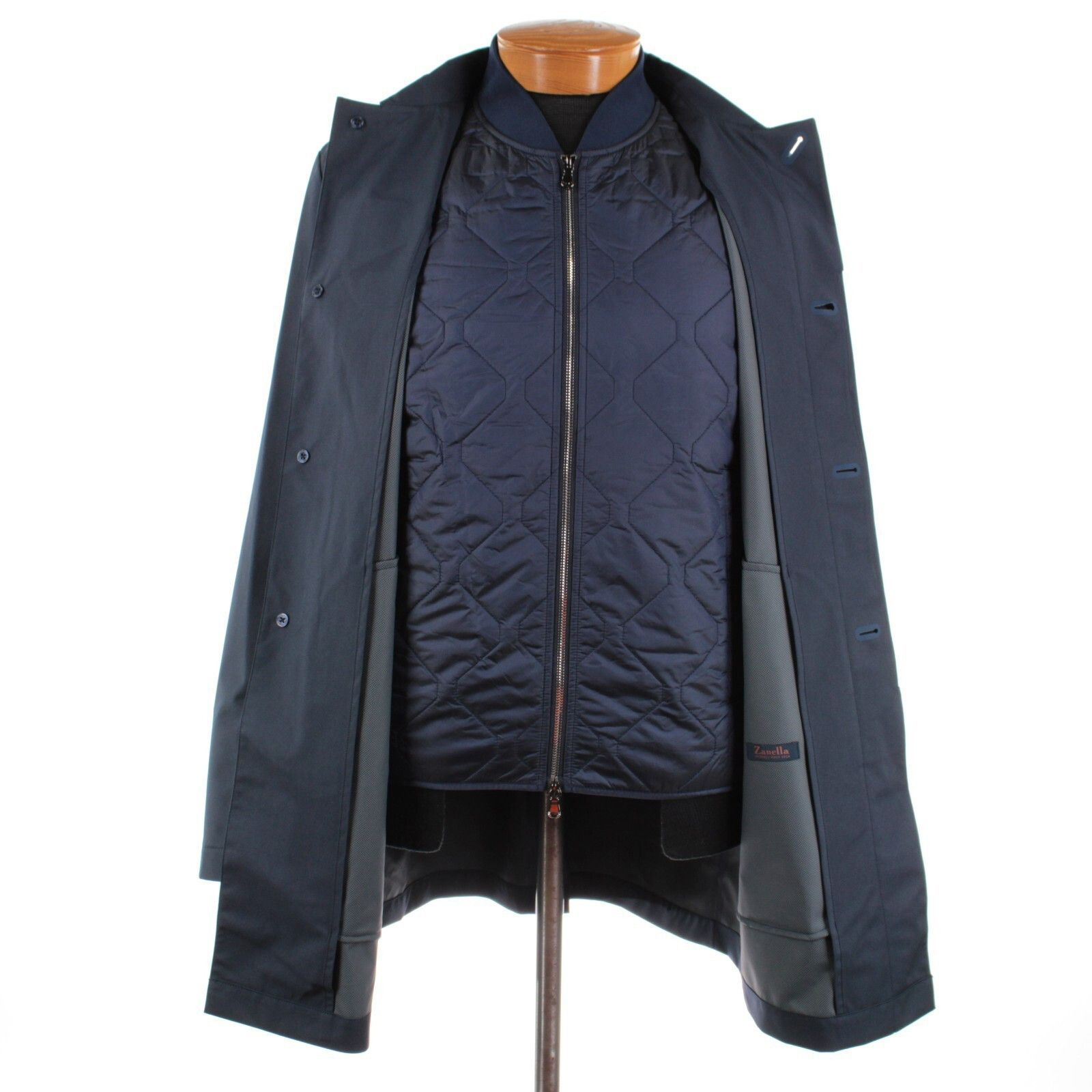 Zanella Zanella Jacket Size L US In Blue Polyester Size US L / EU 52-54 / 3 - 7 Thumbnail